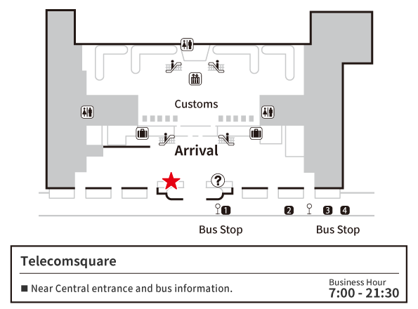 Fukuoka Airport (International Terminal) 1 Fl. Arrival Lobby