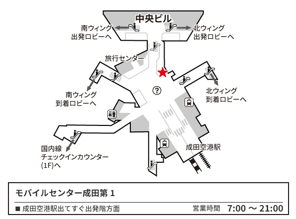 地下 1階モバイルセンター成田第1 地図